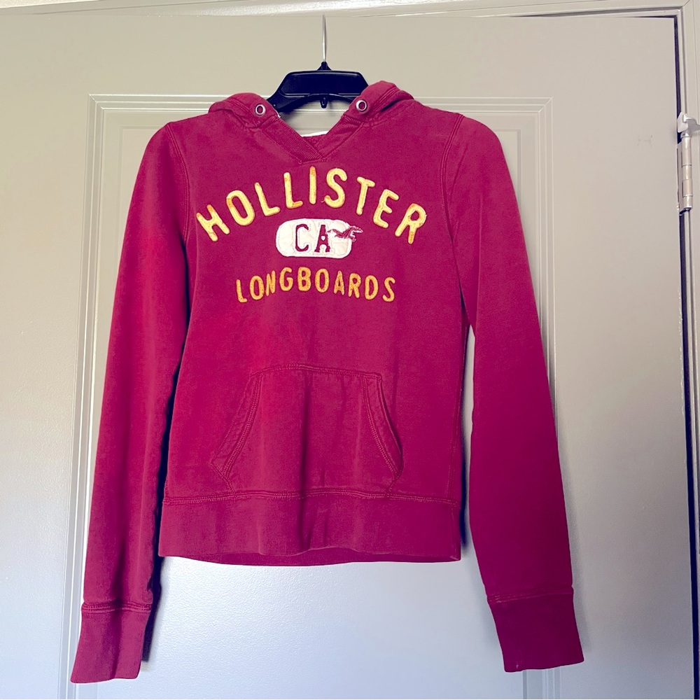 Y2K Hollister hoodie burgundy womens medium